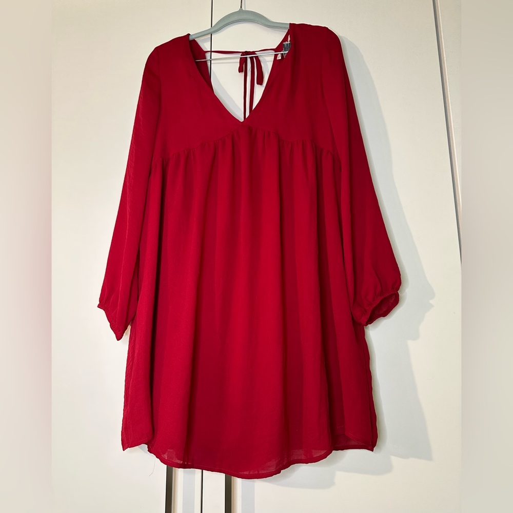 Easy Wear - Flowy Red Dress. Size S.